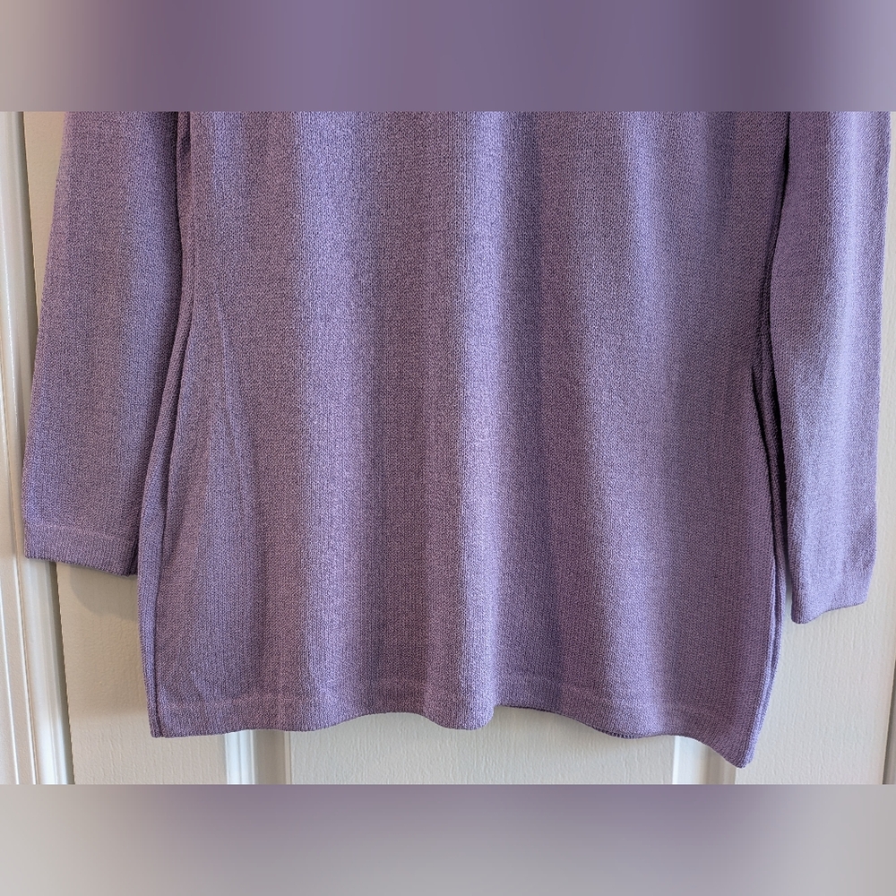 St John Collection Santana Knit Lavender Purple Cardigan Wool Blend Size 2 - Picture 9 of 13